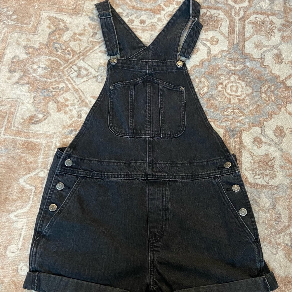 Black Denim Overalls